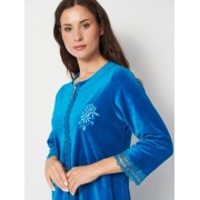 Халат Romeo Life  велюр L,XL,2XL,3XL,4XL  бірюза   3751-03